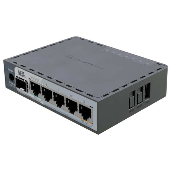 MikroTik hEX S E60iUGS Gigabit Router 5x Gigabit Ethernet (PoE-in/out), 2.5G SFP,  USB 3.0
